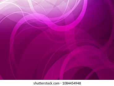 Light Purple vector template with bent lines. Blurred geometric sample with gradient bubbles.  Brand new design for your ads, poster, banner.