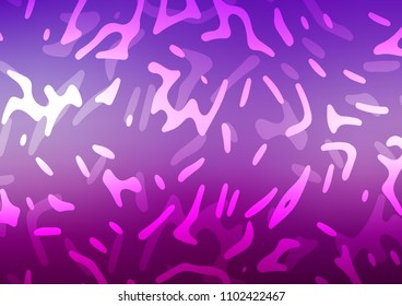 Light Purple vector template with bent lines. A sample with blurred bubble shapes. Textured wave pattern for backgrounds.