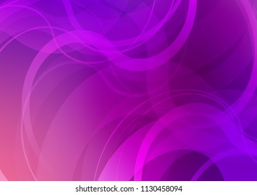 Light Purple vector template with bent lines. Colorful abstract illustration with gradient lines. Marble style for your business design.