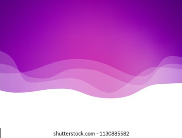 Light Purple vector template with bent lines. A vague circumflex abstract illustration with gradient. A completely new template for your business design.