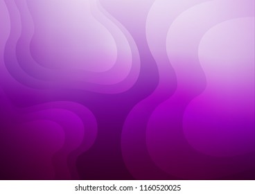 Light Purple vector template with bent ribbons. Colorful abstract illustration with gradient lines. A completely new marble design for your business.