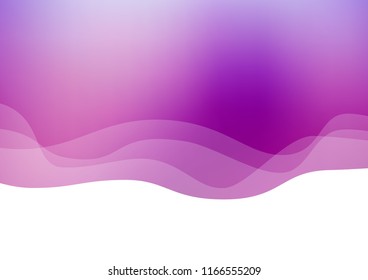 Light Purple vector template with bent ribbons. Colorful abstract illustration with gradient lines. Pattern for your business design.