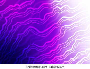 Light Purple vector template with bent ribbons. Brand new colored illustration in marble style with gradient. New composition for your brand book.