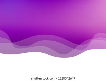 Light Purple vector template with bent ribbons. Brand new colored illustration in marble style with gradient. Brand new design for your ads, poster, banner.