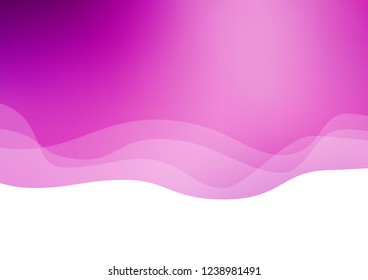 Light Purple vector template with bent lines. Shining illustration, which consist of blurred lines, circles. The best blurred design for your business.