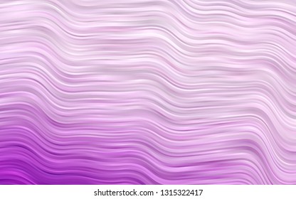 Light Purple vector template with bent lines. A sample with blurred bubble shapes. A completely new marble design for your business.