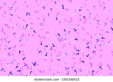 Light Purple vector template with bent lines. Brand new colorful illustration in simple style. The best colorful design for your business.