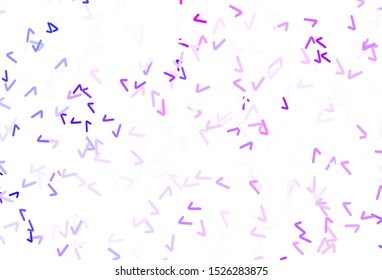 Light Purple vector template with bent lines. Modern gradient abstract illustration with bandy lines. Elegant pattern for a brand book.