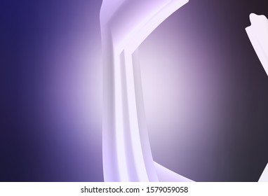 Light Purple vector template with bent lines. A circumflex abstract illustration with gradient. Abstract style for your business design.