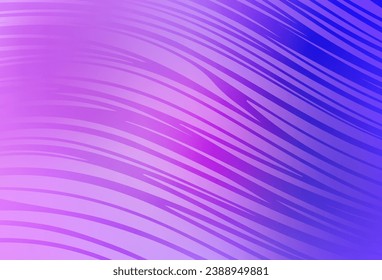 Hellviolette Vektorvorlage mit verbogenen Linien. Intelligente Illustration im abstrakten Stil mit Farbverlauf-Linien.  Ein Beispiel für Ihre Ideen.