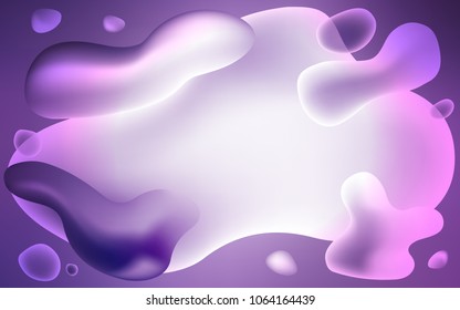 Light Purple vector template with bubble shapes. A vague circumflex abstract illustration with gradient. The template for cell phone backgrounds.