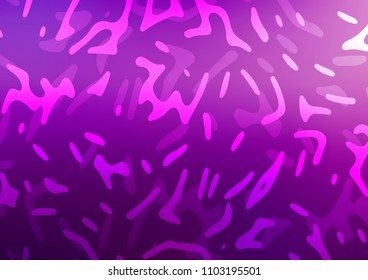 Light Purple vector template with bubble shapes. Shining crooked illustration in marble style. The elegant pattern for brand book.