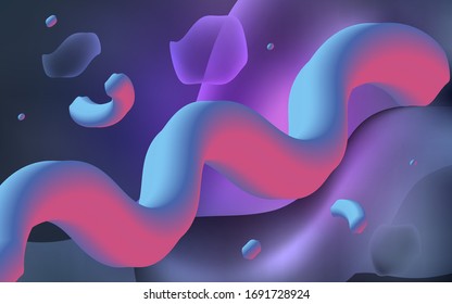 Light Purple vector template with bubble shapes. Colorful abstract illustration with gradient lines. The best blurred design for your business.