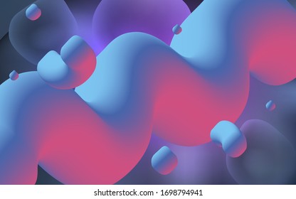 Light Purple vector template with bubble shapes. Colorful abstract illustration with gradient lines. The best blurred design for your business.