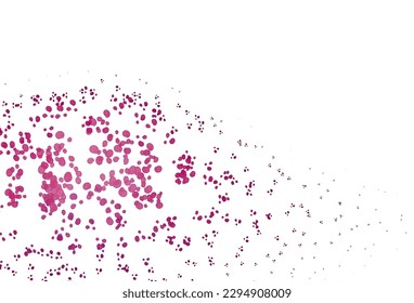 Light Purple vector template with bubble shapes. A vague circumflex abstract illustration with gradient. The template for cell phone backgrounds.