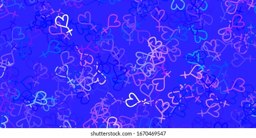 Light Purple vector template with businesswoman signs. Abstract illustration with a depiction of women's power. Background for International Women’s Day.