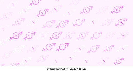 Light Purple vector template with businesswoman signs. Illustration with signs of women strength and power. Best design to show the power of women.