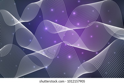 Light Purple vector template with carnival confetti. Blurred decorative design in anniversary style with confetti. Beautiful design for your business advert of anniversary.