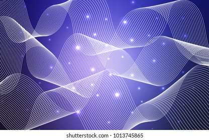 Light Purple vector template with carnival confetti. Decorative shining illustration with ribbons on abstract template. New design for ad, poster, banner of your Party.