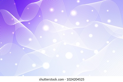 Light Purple vector template with carnival confetti. Beautiful colored illustration with ribbon in celebration style. The pattern can be used for carnival, festival leaflets.