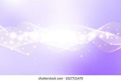Light Purple vector template with carnival confetti. Beautiful colored illustration with ribbon in celebration style. The pattern can be used for birthday gifts, congratulations.