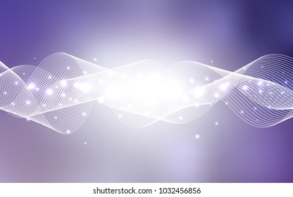 Light Purple vector template with carnival confetti. Glitter abstract illustration with colorful confetti, ribbons. New design for ad, poster, banner of your Party.