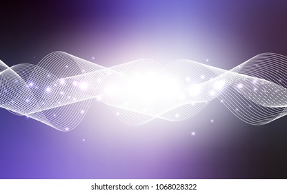 Light Purple vector template with carnival confetti. Decorative shining illustration with ribbons on abstract template. New design for ad, poster, banner of your Party.