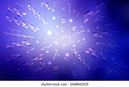 Light Purple vector template with carnival confetti. Blurred decorative design in anniversary style with confetti. Beautiful design for your business advert of anniversary.