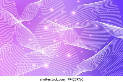 Light Purple vector template with carnival confetti. Glitter abstract illustration with colorful confetti, ribbons. New design for ad, poster, banner of your Party.