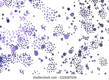 Light Purple vector template with chaotic shapes. Illustration with colorful gradient shapes in abstract style. Elegant design for wallpapers.