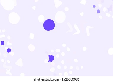 Light Purple vector template with chaotic shapes. Simple colorful illustration with abstract gradient shapes. Modern design for your business card.