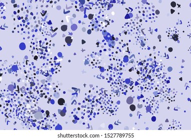 Light Purple vector template with chaotic shapes. Illustration with colorful gradient shapes in abstract style. Elegant design for wallpapers.