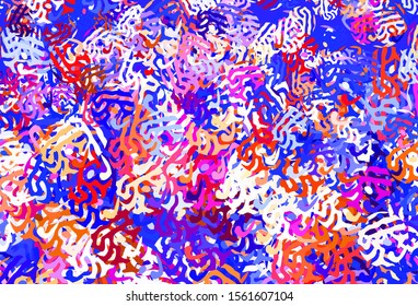 Light Purple vector template with chaotic shapes. Simple colorful illustration with abstract gradient shapes. Background for a cell phone.