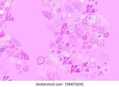 Light Purple vector template with chaotic shapes. Colorful chaotic forms with gradient in modern style. Best smart design for your business.