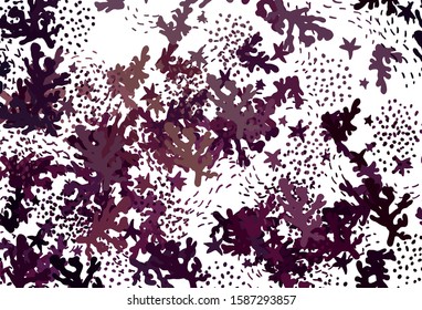 Light Purple vector template with chaotic shapes. Decorative design in abstract style with random forms. Simple design for your web site.