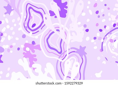 Light Purple vector template with chaotic shapes. Simple colorful illustration with abstract gradient shapes. Modern design for your business card.