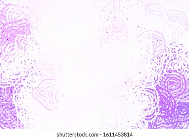 Light Purple vector template with chaotic shapes. Colorful chaotic forms with gradient in modern style. Background for a cell phone.