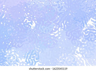 Light Purple vector template with chaotic shapes. Colorful chaotic forms with gradient in modern style. Elegant design for wallpapers.