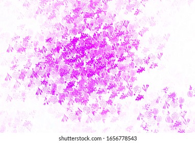 Light Purple vector template with chaotic shapes. Decorative design in abstract style with random forms. Simple design for your web site.