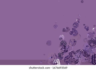Leichte violette Vektorillustration mit chaotischen Formen. Farbige chaotische Formen mit Farbverlauf im modernen Stil. Hintergrund für ein Handy.