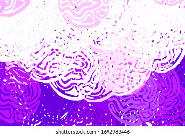 Light Purple vector template with chaotic shapes. Modern abstract illustration with colorful random forms. Simple design for your web site.
