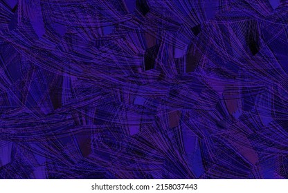 Light Purple vector template with chaotic shapes.