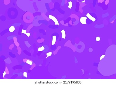 Light Purple vector template with chaotic shapes. Colorful chaotic forms with gradient in modern style. Background for a cell phone.