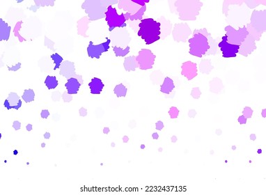 Light Purple vector template with chaotic shapes. Colorful chaotic forms with gradient in modern style. Background for a cell phone.