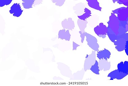Light Purple vector template with chaotic shapes. Modern abstract illustration with colorful random forms. Simple design for your web site.