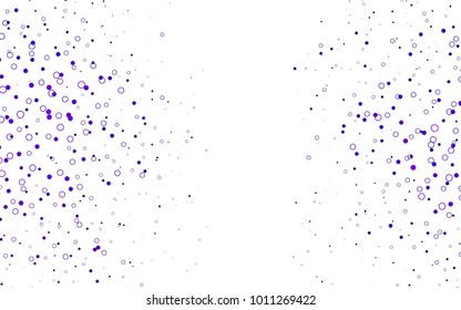 Light Purple vector  template with circles. Glitter abstract illustration with blurred drops of rain. The pattern can be used for ads, leaflets of liquid.