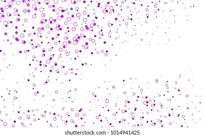 Light Purple vector  template with circles. Illustration with set of shining colorful abstract circles. The pattern can be used for beautiful websites.