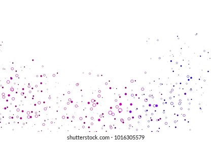 Light Purple vector  template with circles. Beautiful colored illustration with blurred circles in nature style. The pattern can be used for ads, leaflets of liquid.