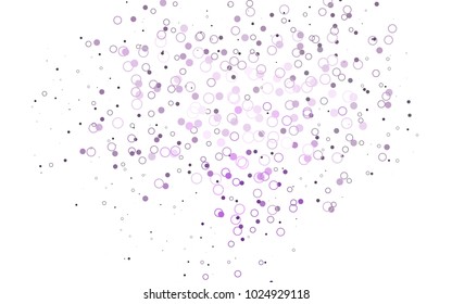 Light Purple vector  template with circles. Beautiful colored illustration with blurred circles in nature style. The pattern can be used for beautiful websites.
