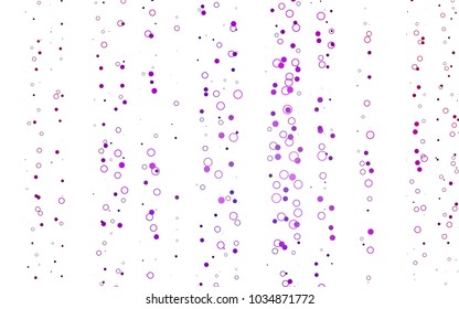 Light Purple vector  template with circles. Modern abstract illustration with colorful water drops. The pattern can be used for ads, leaflets of liquid.